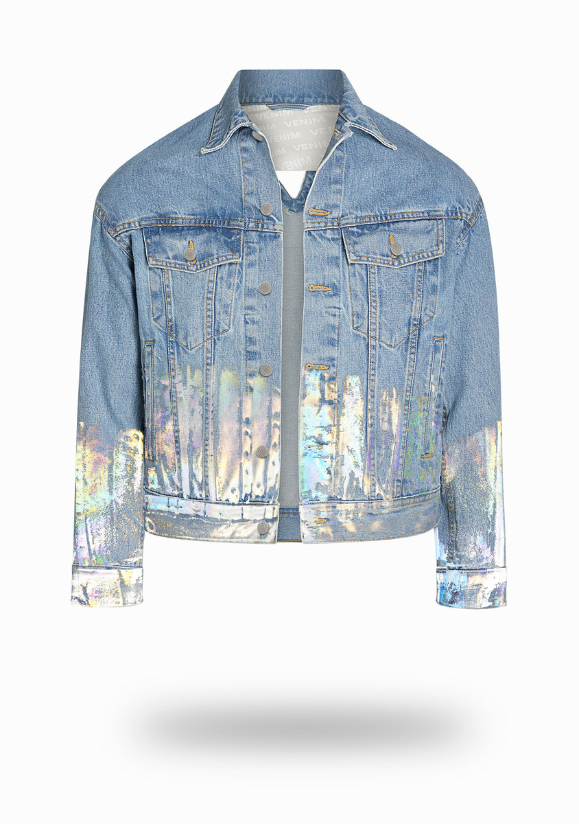 Holographic new arrivals denim jacket