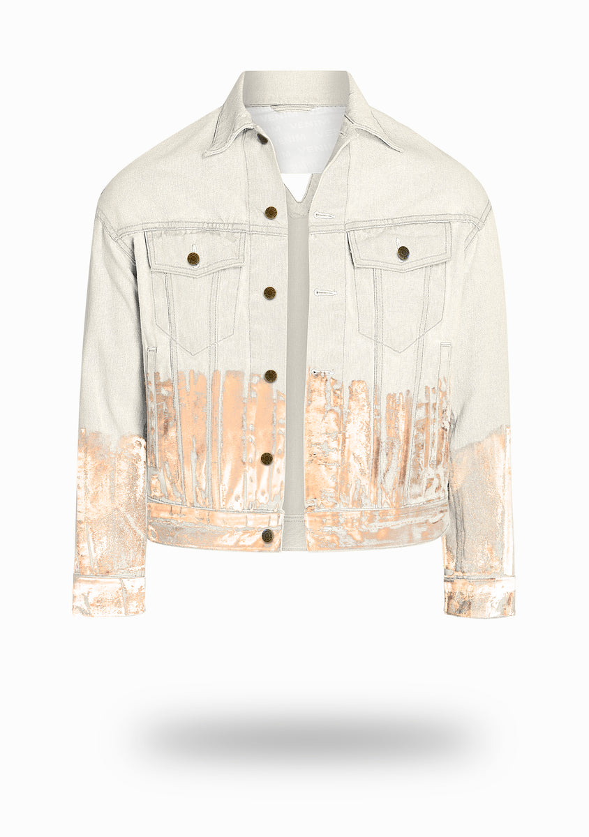 Jaket denim off best sale white rose