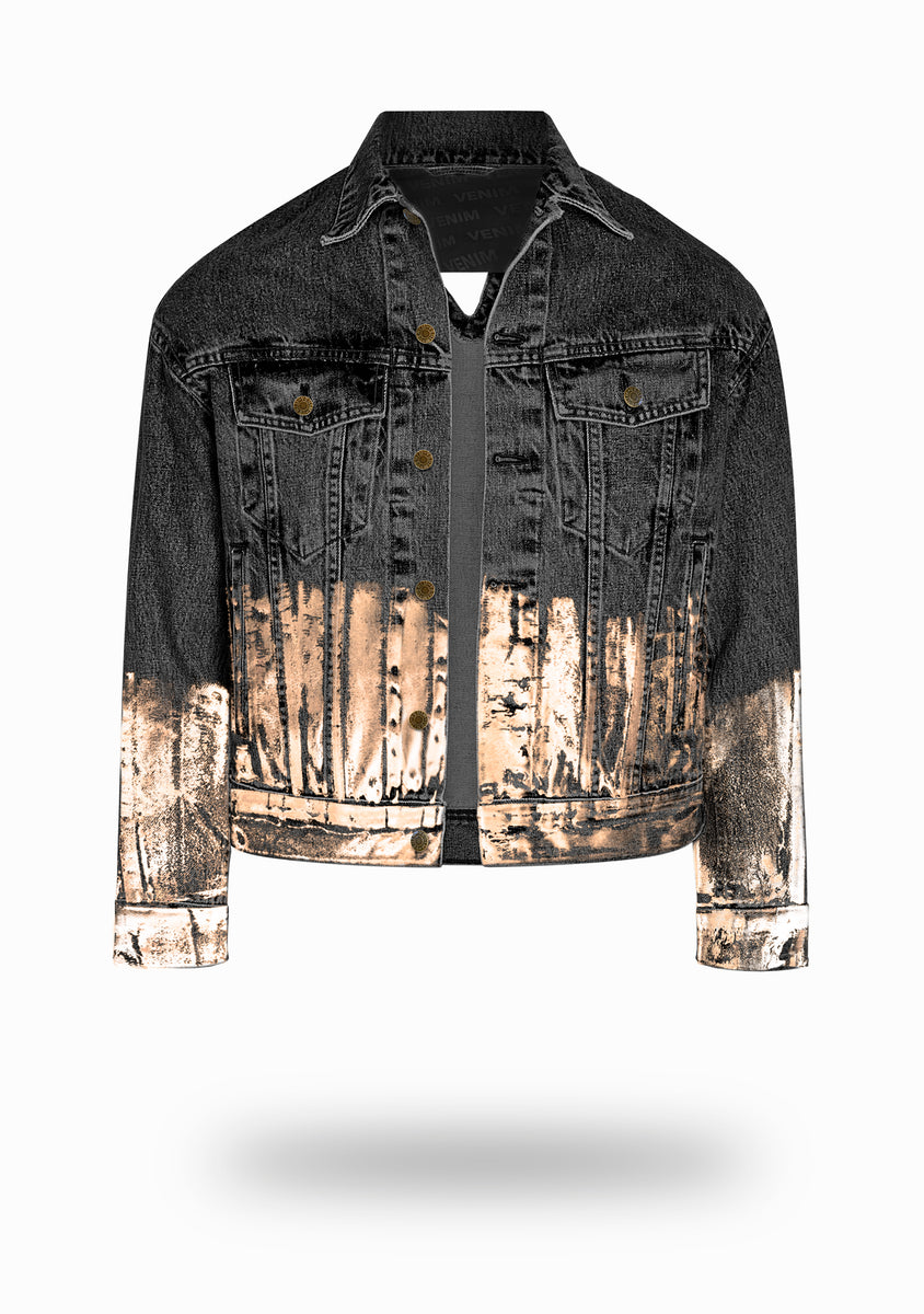 Rose gold jean jacket cheap